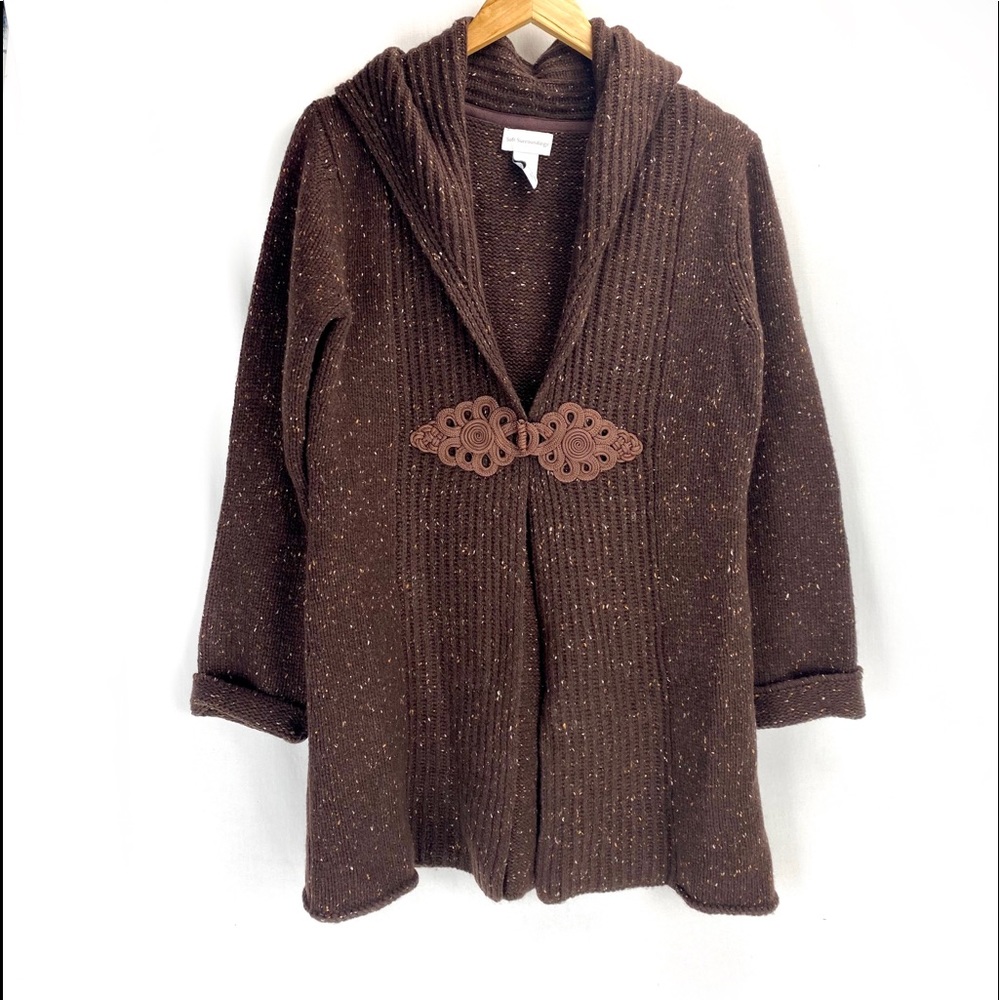 Soft surroundings hooded cardigan sweater